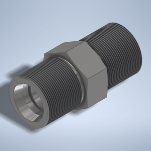 Stainless steel High Pressure Adapter M/M M38x1,5-24° to M38x1,5-24° 1000 bar