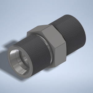 Stainless steel High Pressure Adapter M/M M42x2-24° to M42x2-24° 1000 bar