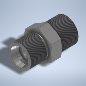 Stainless steel High Pressure Adapter M/M M42x2-24° to M45x2-24° 1000 bar