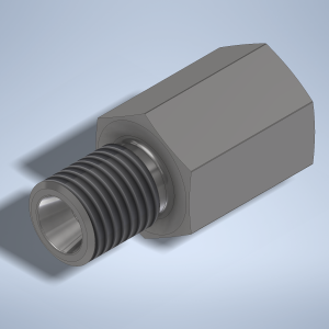 Stainless steel High Pressure Adapter M/F M12x1,5-24° to M10x1-F 2000 bar