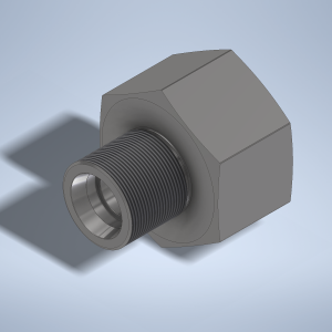 Stainless steel High Pressure Adapter M/F M38x1,5-24° to M45x1,5-F 1000 bar